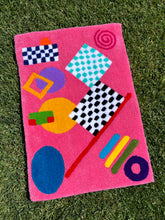 Load image into Gallery viewer, Pink Checkered Rug
